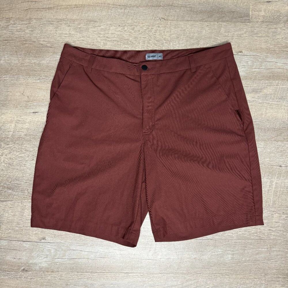 VRST Commuter Shorts Flex Stretch Red Rum Casual Ox Blood Golf Chino Preppy 40